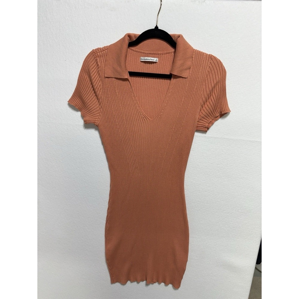 Abercrombie & Fitch Women's‎ Size S Ribbed Sweater With Collar Short Sleeve